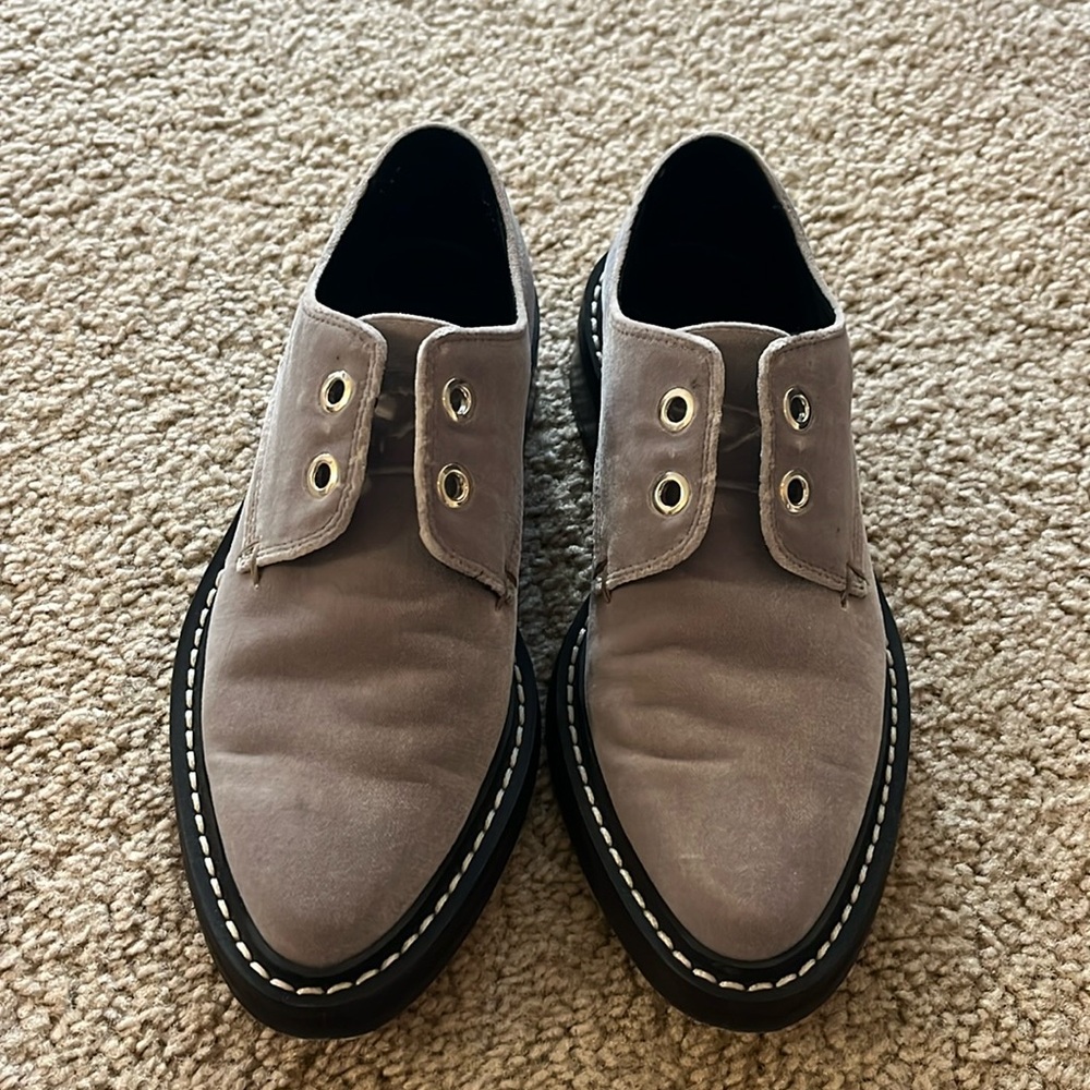 Rag and bone grey velvet shoes